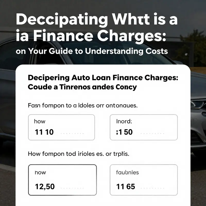 Visual representation of the components that make up a finance charge on an auto loan.