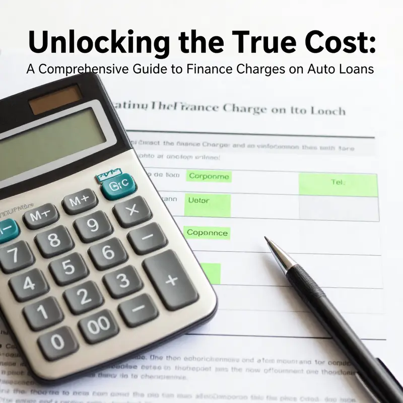 An infographic explaining finance charges and their significance in auto loans.