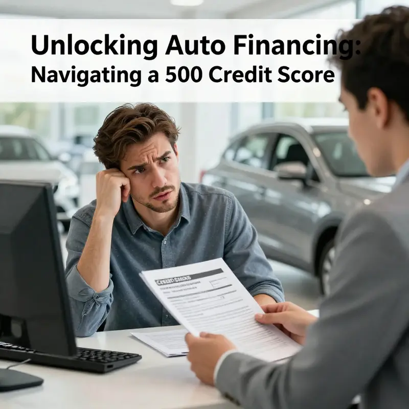 Navigating the complexities of auto financing with a low credit score.
