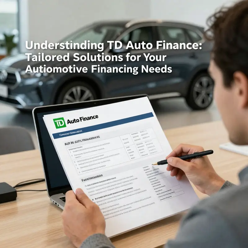 A car dealership where customers are presented with TD Auto Finance’s tailored financing options.