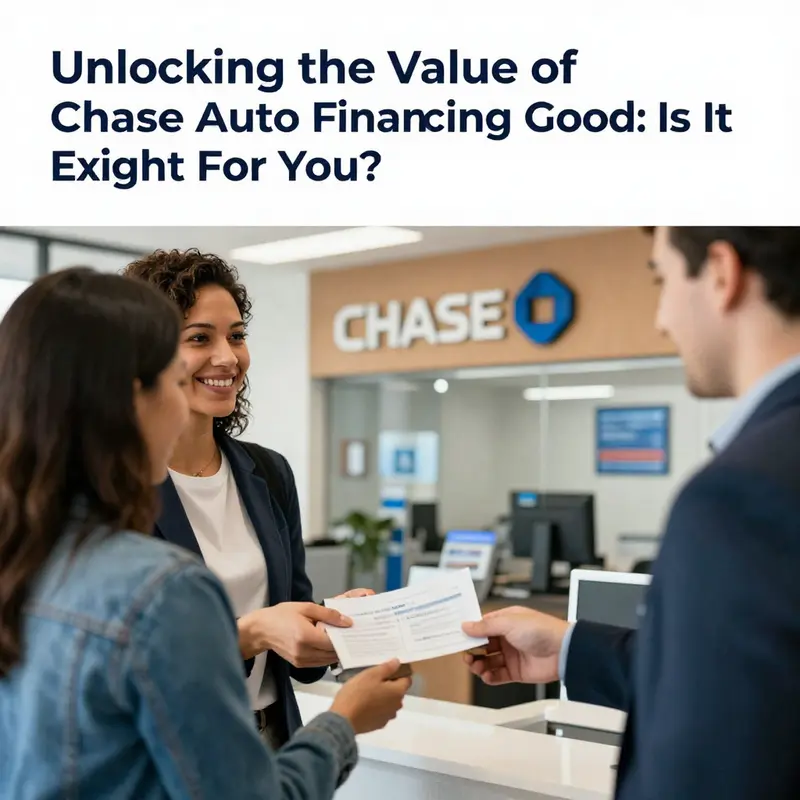 An individual explores competitive auto financing options from Chase, surrounded by resources.