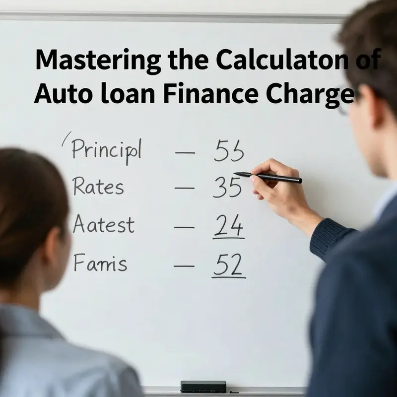 Understanding the core formula for calculating auto loan finance charges.