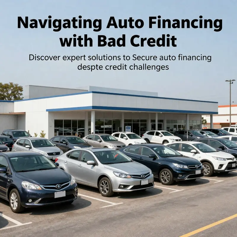 A diverse range of cars displayed at a bustling dealership, highlighting financing opportunities for buyers with bad credit.