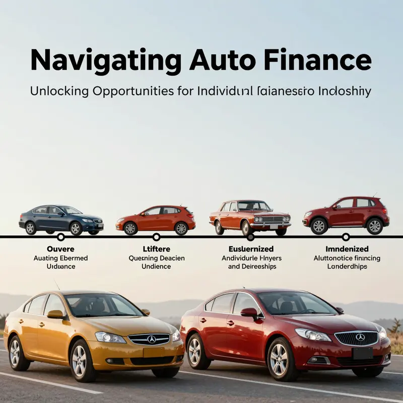 Illustration showcasing the core mechanisms of auto finance through various consumer engagement processes.