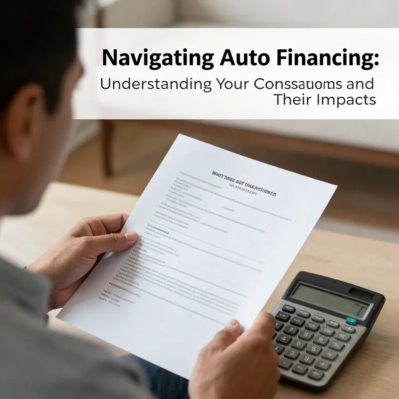 Individuals at a dealership, learning about auto financing options.