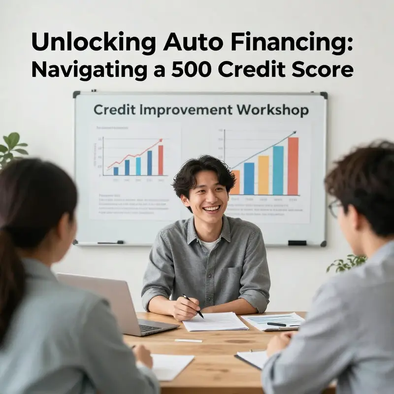 Navigating the complexities of auto financing with a low credit score.