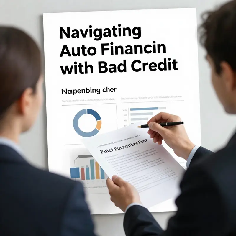 Exploring various auto loan options for individuals with bad credit at a dealership.