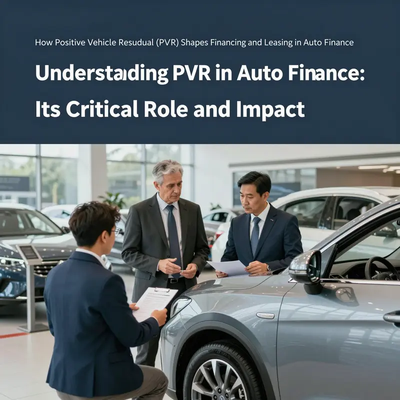 An infographic illustrating the importance of Positive Vehicle Residual (PVR) in lease agreements.