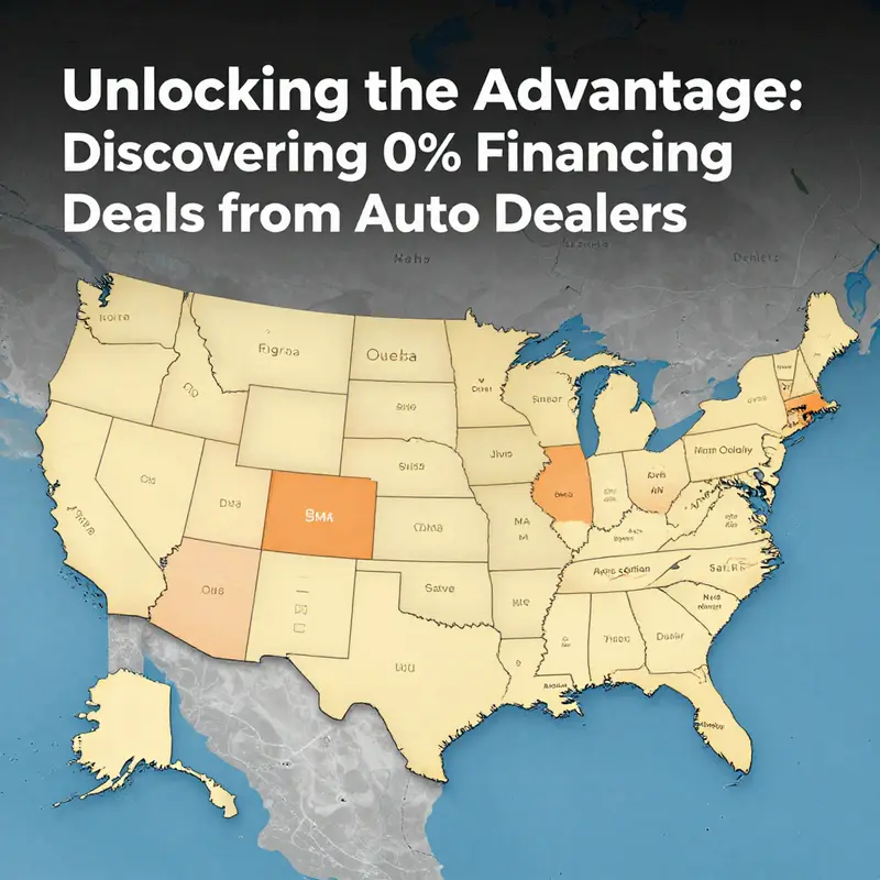 A variety of new vehicles available for 0% financing at a dealership.