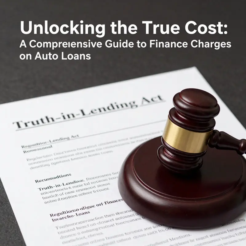 An infographic explaining finance charges and their significance in auto loans.