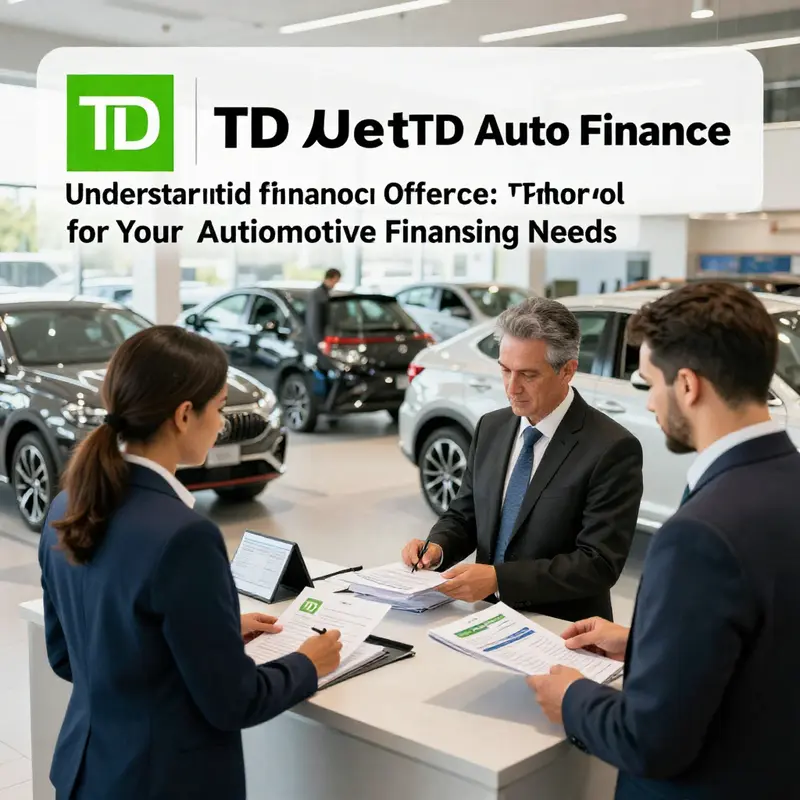 A car dealership where customers are presented with TD Auto Finance’s tailored financing options.