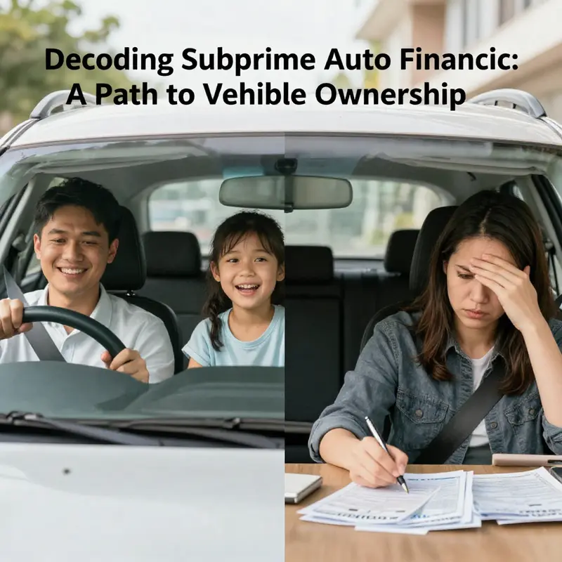 A visual representation of individuals exploring their financing options amidst discussions about credit scores and subprime loans.