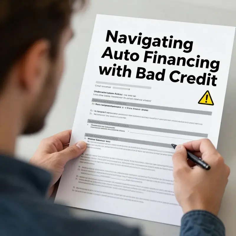 Exploring various auto loan options for individuals with bad credit at a dealership.