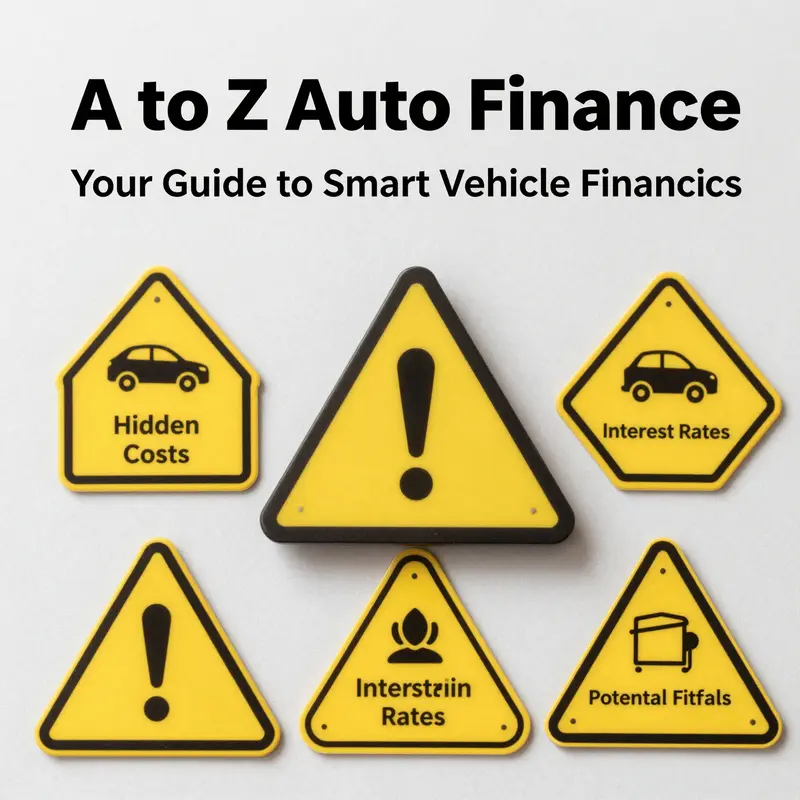 A visual overview of the key concepts in auto finance, highlighting essential components for vehicle buyers and dealerships.