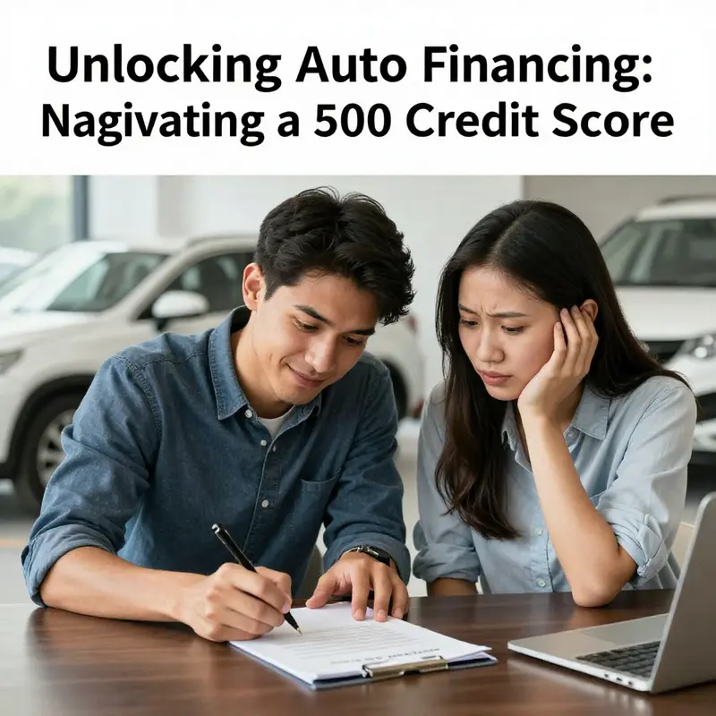 Navigating the complexities of auto financing with a low credit score.