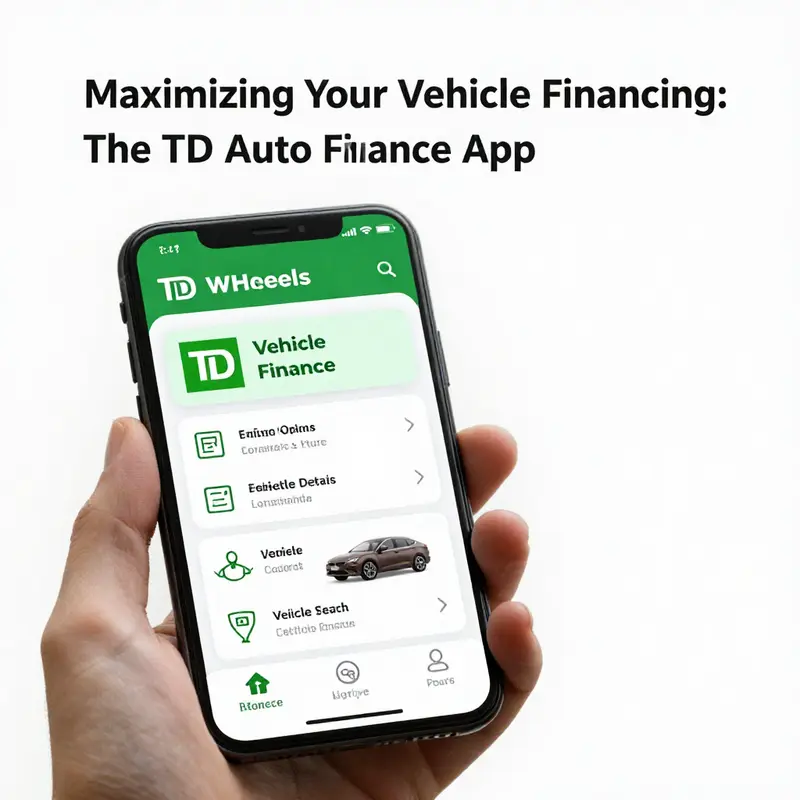 The TD Wheels App showcasing its intuitive interface for managing vehicle financing.