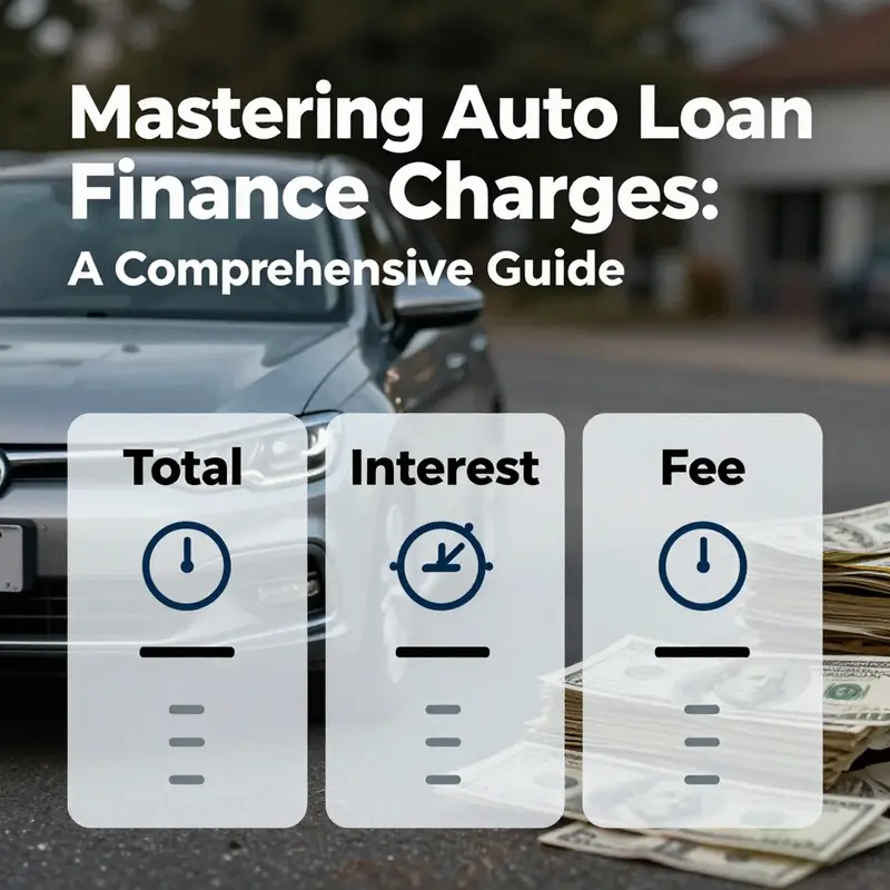 A visual representation of calculating the interest portion of auto loans, emphasizing key financial factors.