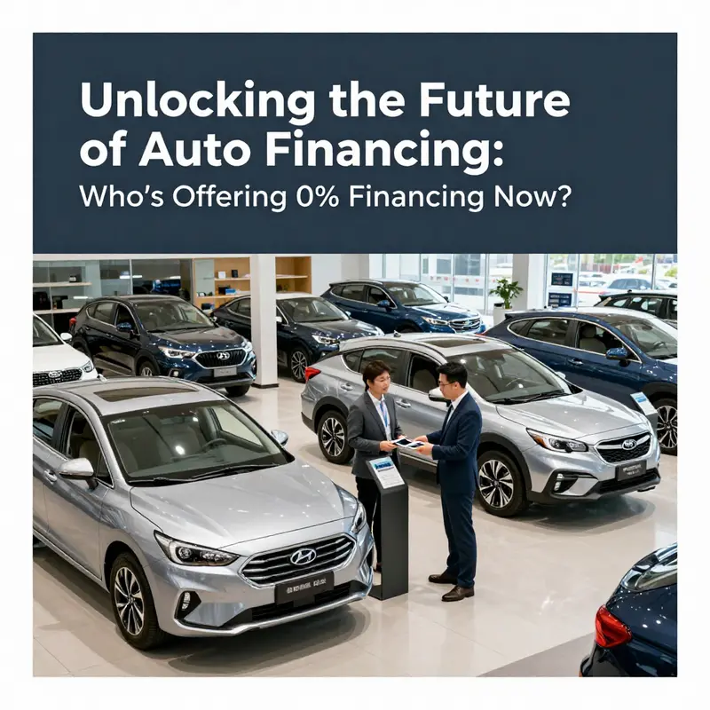 Showroom highlighting mainstream automotive brands offering enticing ‘0 auto financing’ promotions.