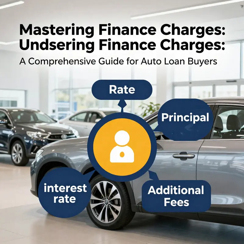 Visual explanation of the different components that make up finance charges in auto loans.