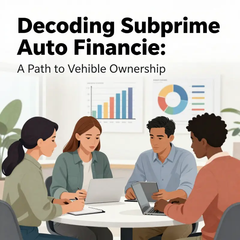 A visual representation of individuals exploring their financing options amidst discussions about credit scores and subprime loans.