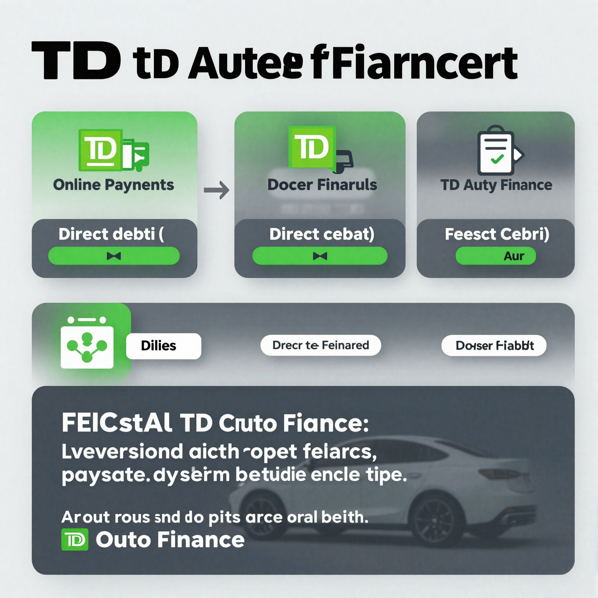 Infographic detailing TD Auto Finance payment options