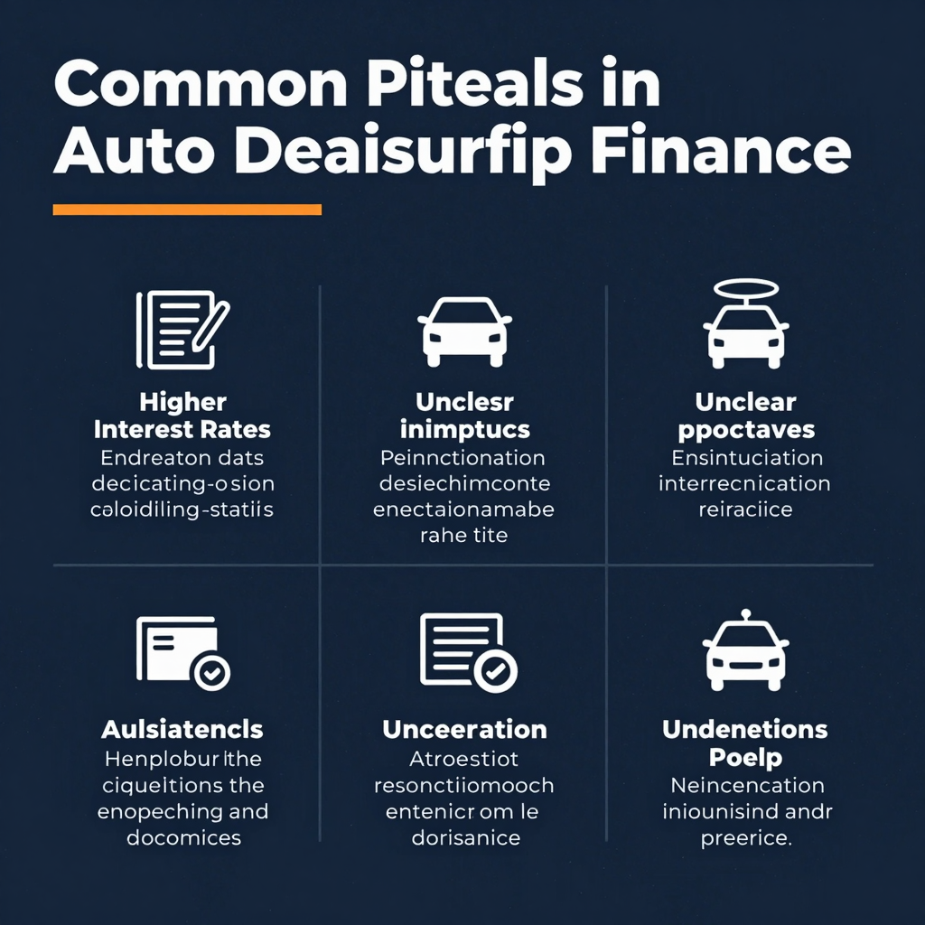Infographic of Common Pitfalls in Auto Dealership Financing