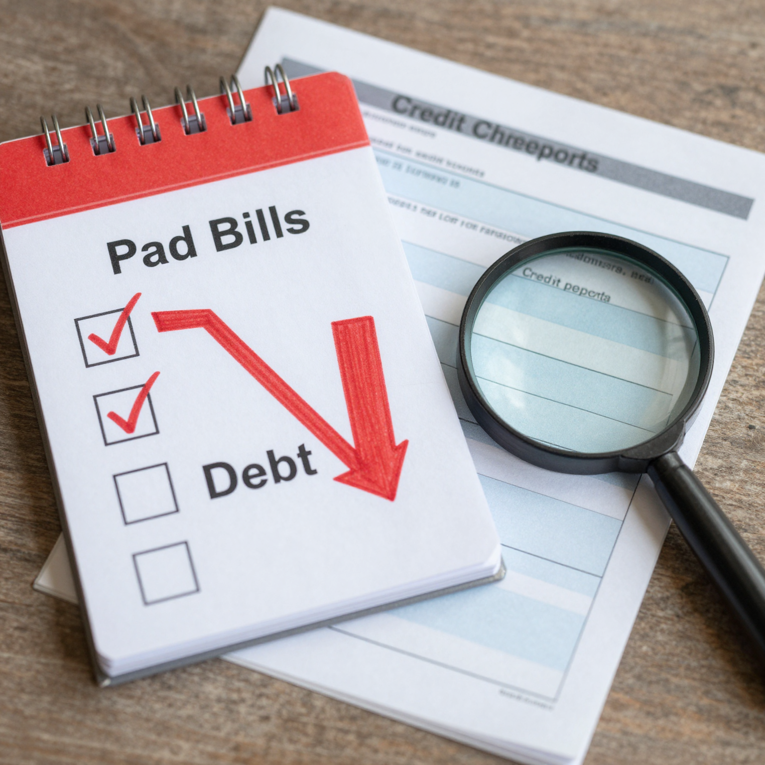 Illustration of good credit habits