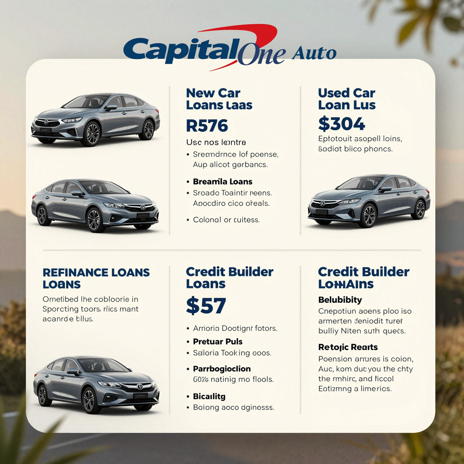Infographic of Capital One Auto Financing Options
