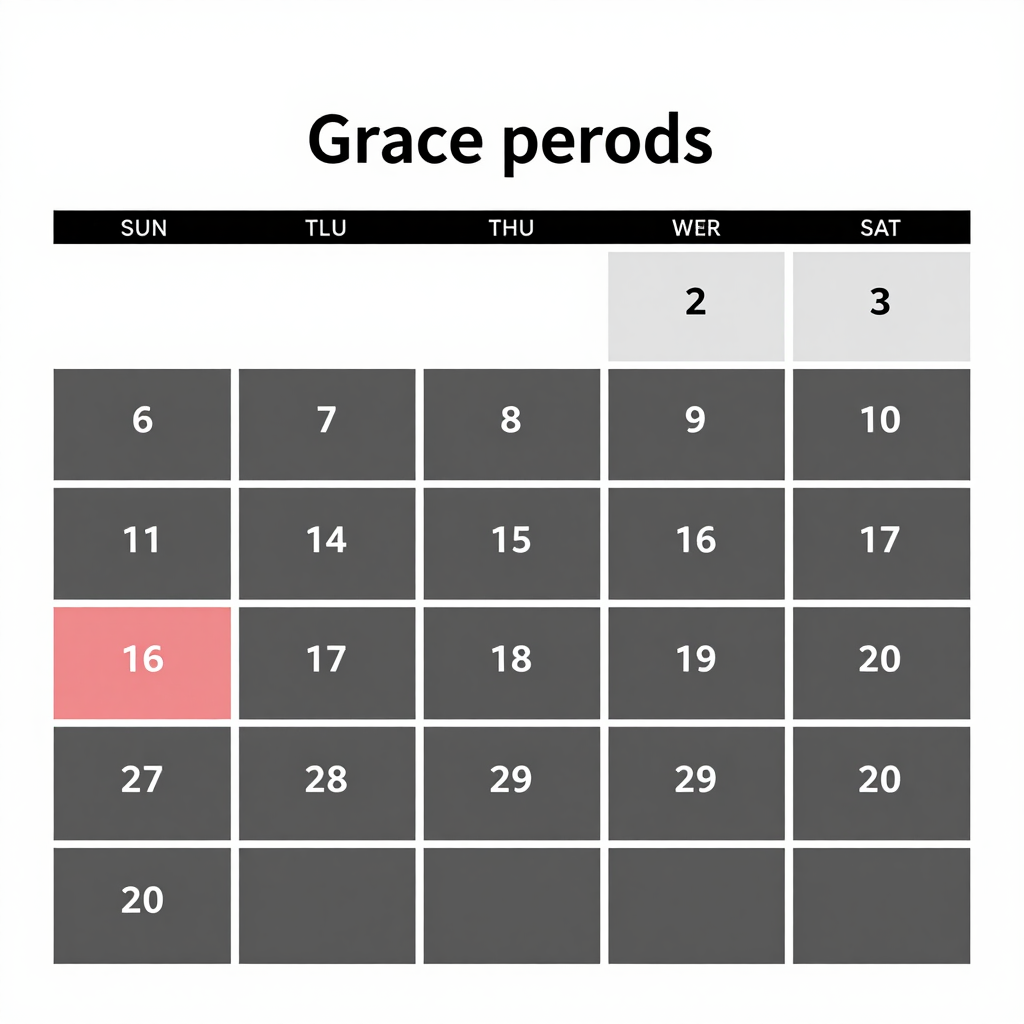 Calendar Highlighting Grace Periods