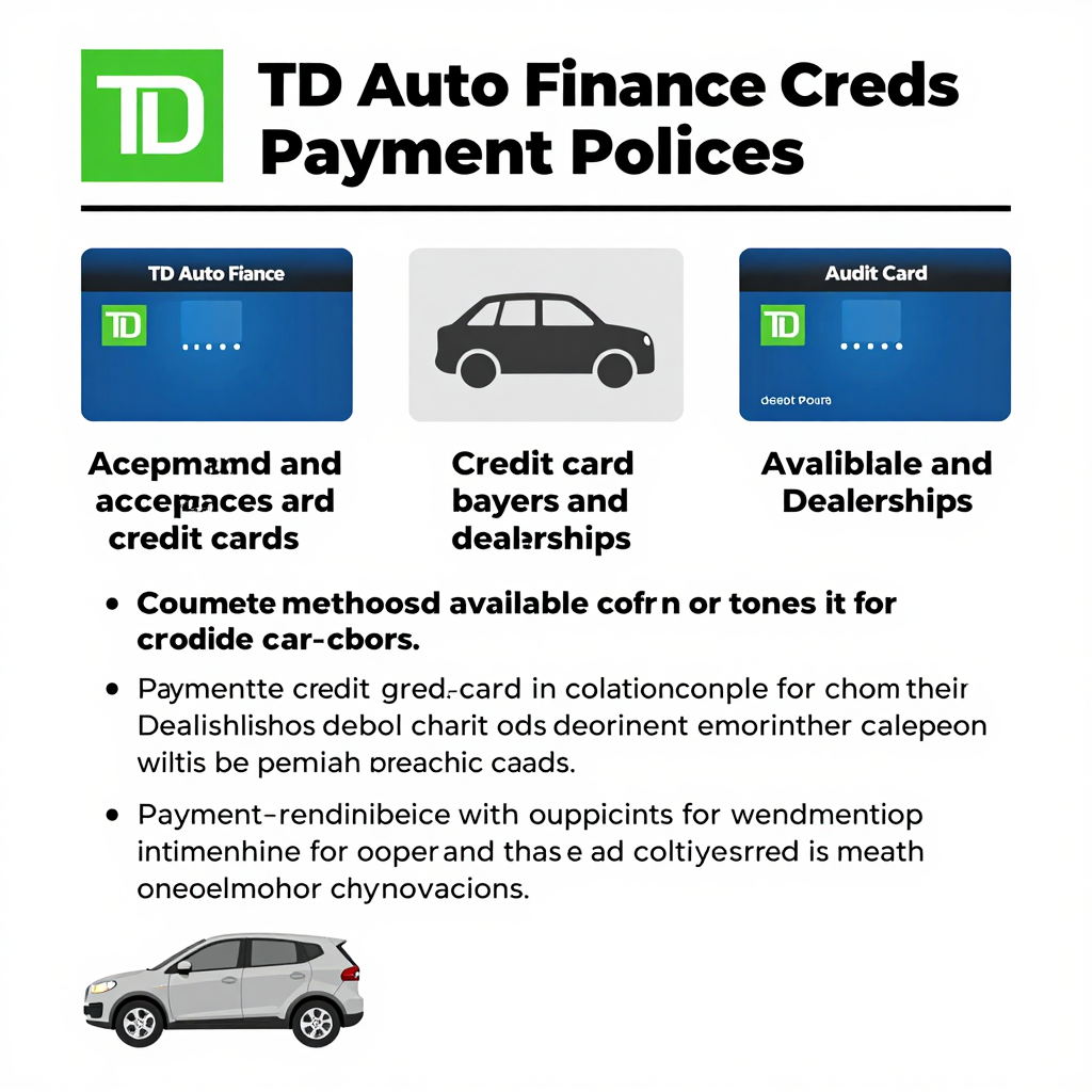 TD Auto Finance Credit Card Payment Policies