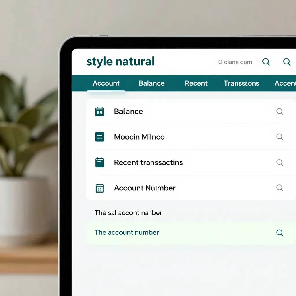 Online Banking Interface