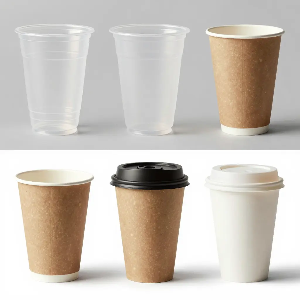 Visual Comparison of Plastic Disposable Cups